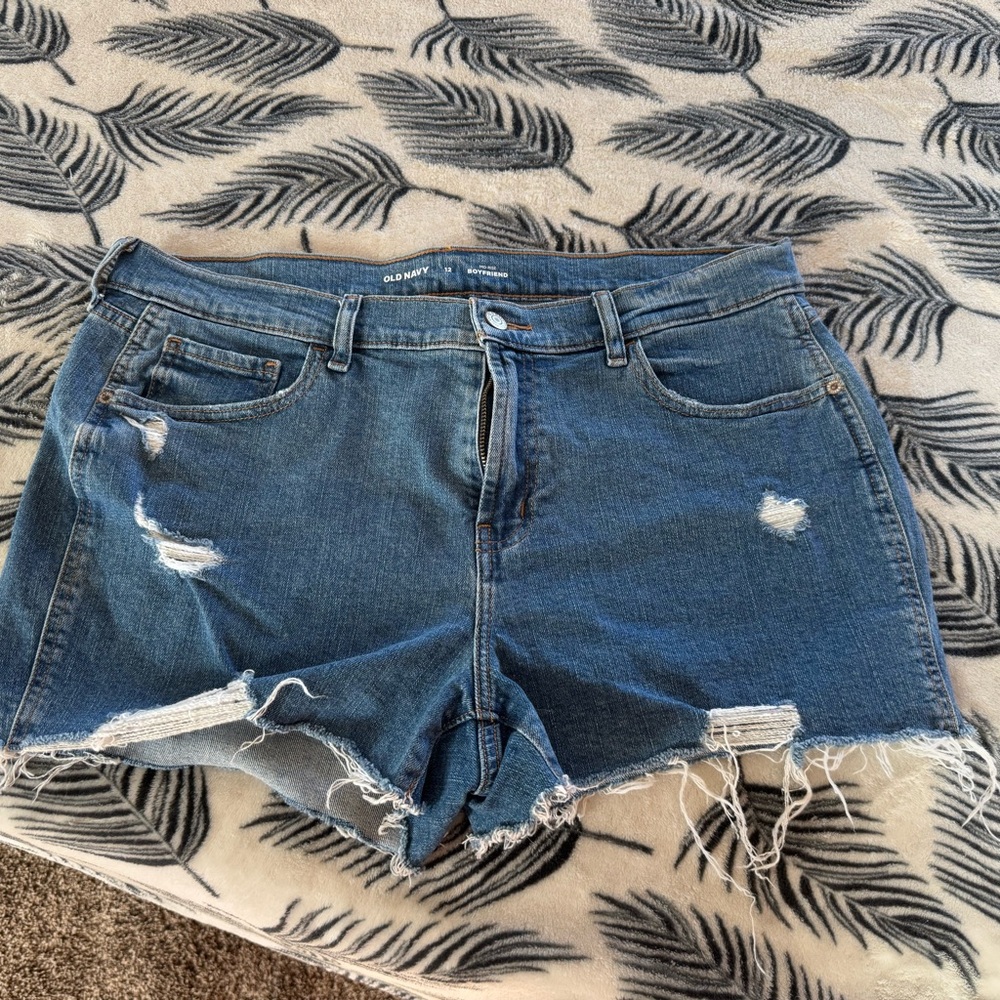 Old Navy Women's Distressed Blue Jean Shorts